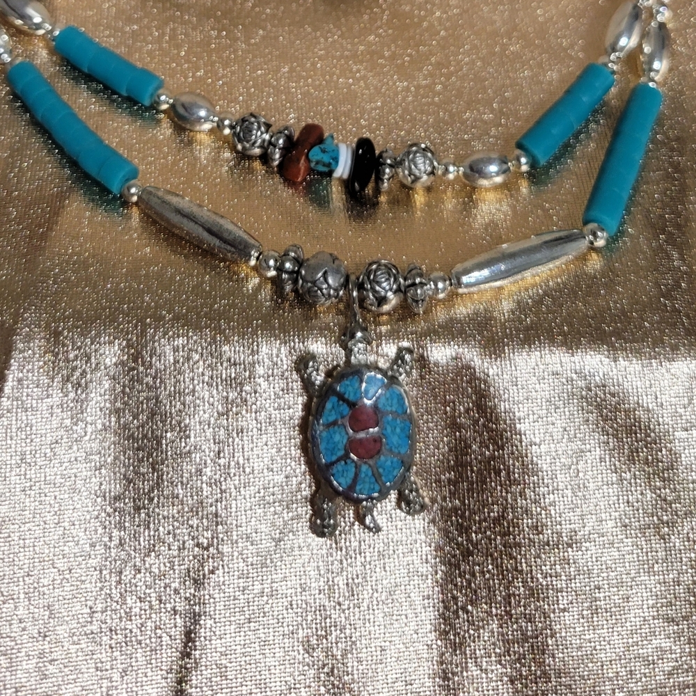 Lindo collar color turquesa Nuevo